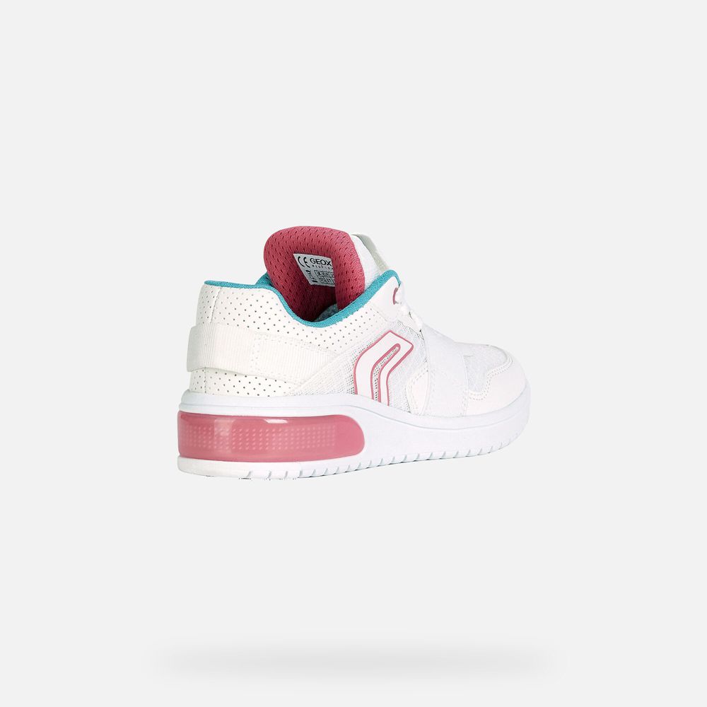 Basket Geox Xled - Blanche/Rose - Fille 084165-DTL